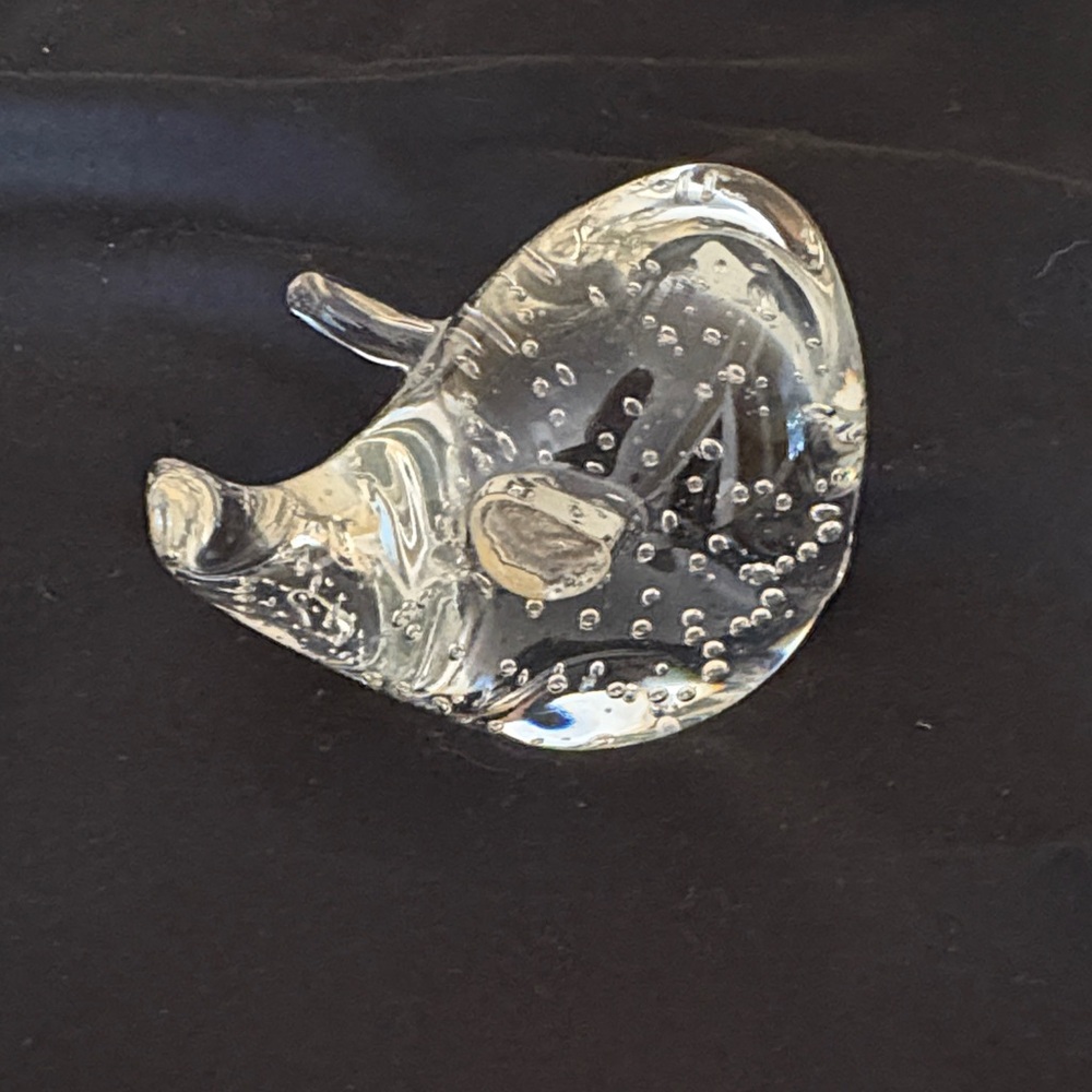 Abbott Collection Art Vintage Glass Clear Crystal PIG Paperweight.